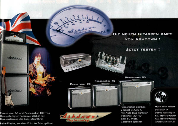 Guitar amps ad 2002